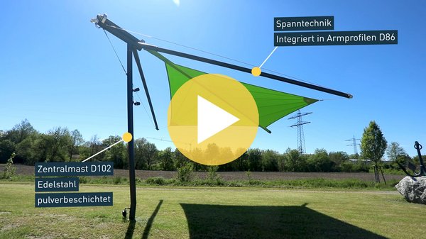 Video WING Schirm Sonnensegel elektrisch